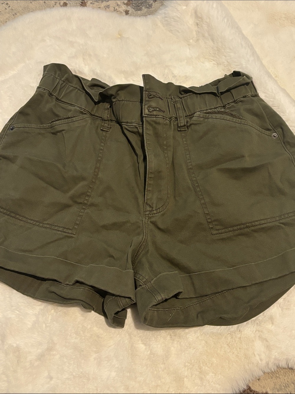 Express Olive Green Women's Utility Shorts